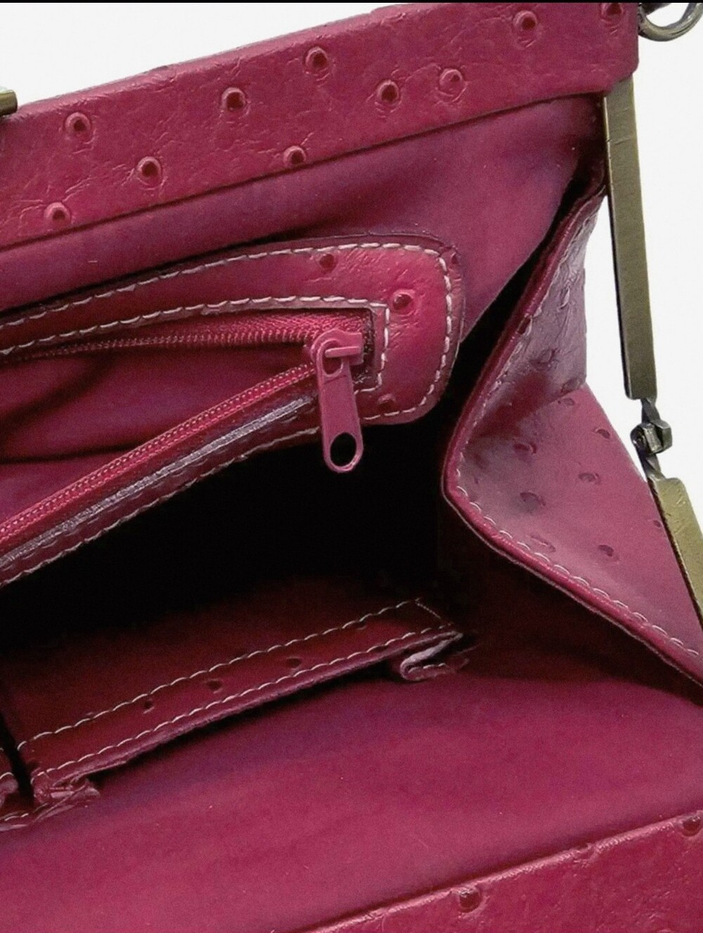 #512 Worthington Burgundy Kiss Lock Clutch Evening Handbag - Picture 6 of 8